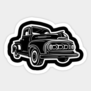 Vintage retro pick up truck Sticker